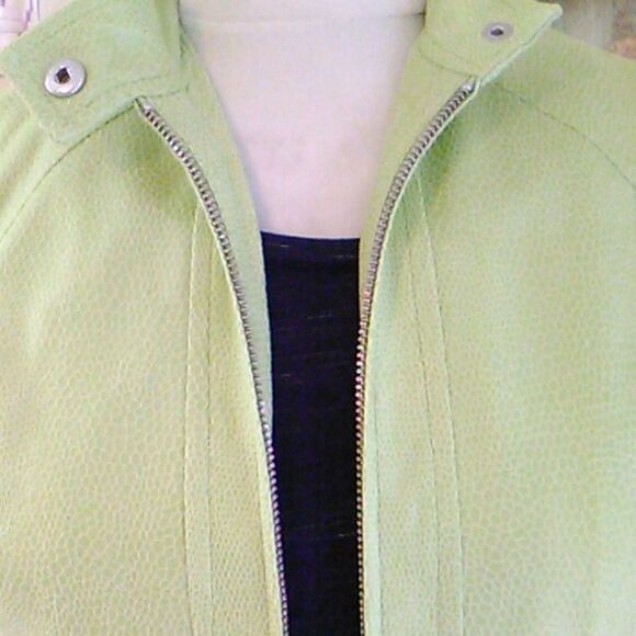 Chico's Faux Leather Zip Up Jacket - Picture 2 of 14